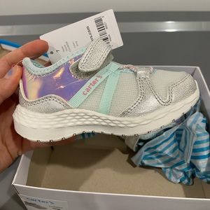 Carters Toddler Girl size 7 Sneakers NEW IN BOX